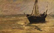 Edouard Manet Barques de Peches a Berck-sur-Mer. oil painting on canvas